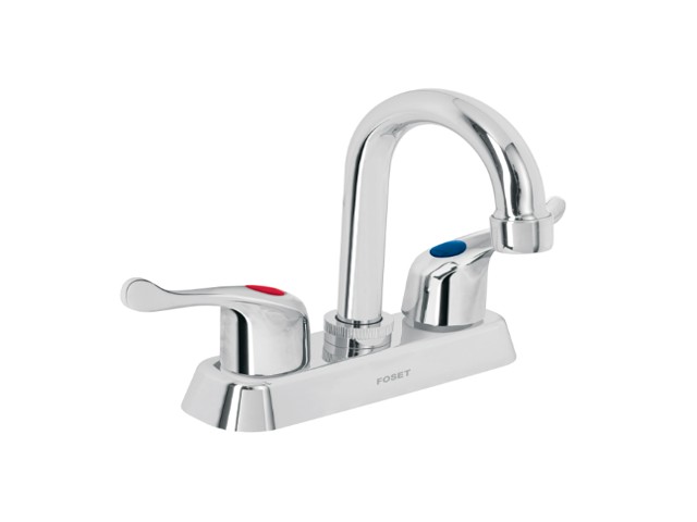 MEZCLADORA 4′ LAVABO, ABS, CUELLO BAR, PALANCA, BASIC   45513
