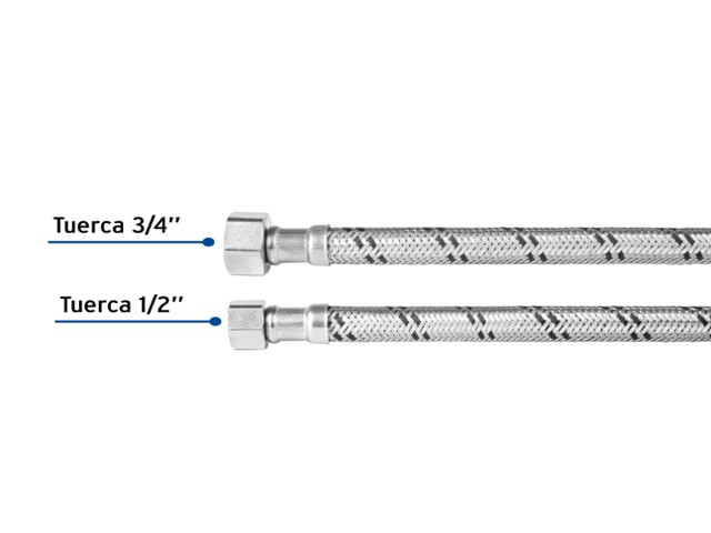 MANGUERA PARA BOILER, ACERO INOX. 1/2'H X 3/4'H, 80 CM 49134 - Image 2